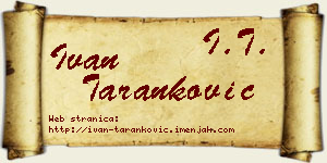 Ivan Taranković vizit kartica